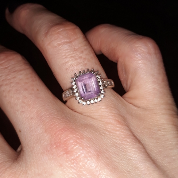 Genuine amythst ring 925 - Picture 2 of 5
